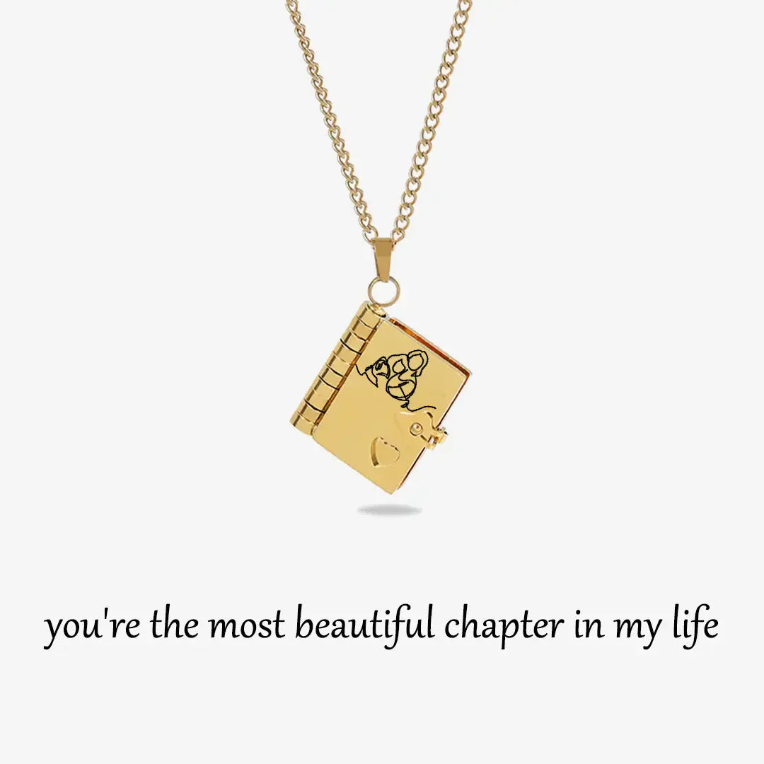 🔥LAST DAY🔥Book Necklace for Granddaughter