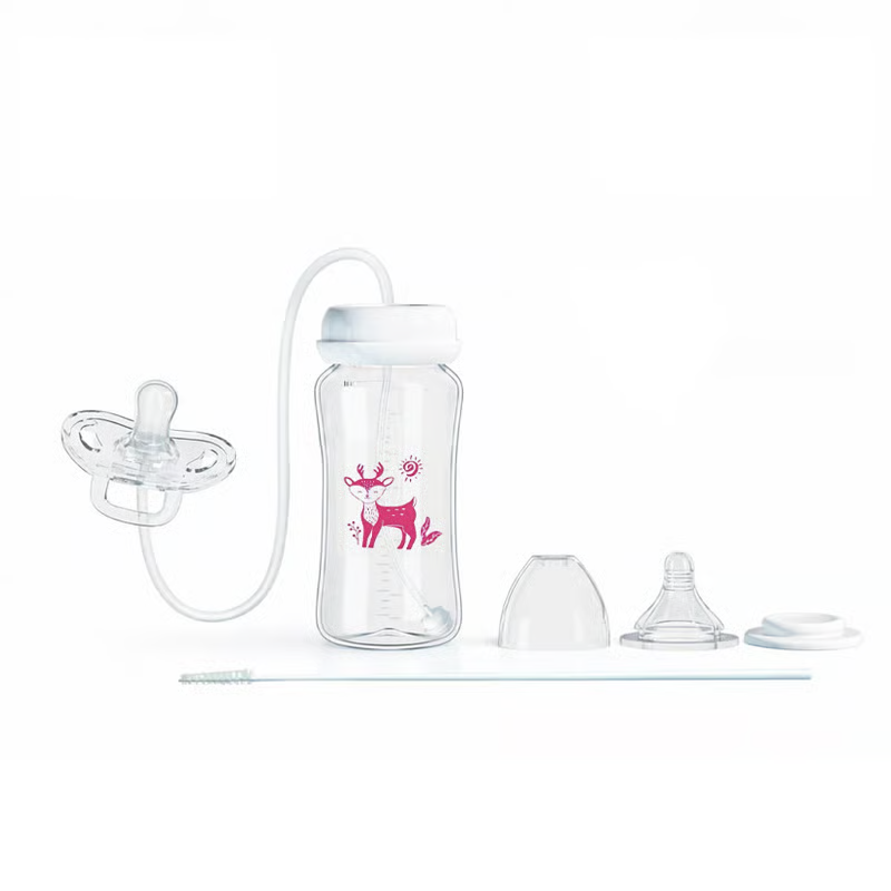 300ML Hands-Free Baby Bottle(with cleaning brush for the straw)