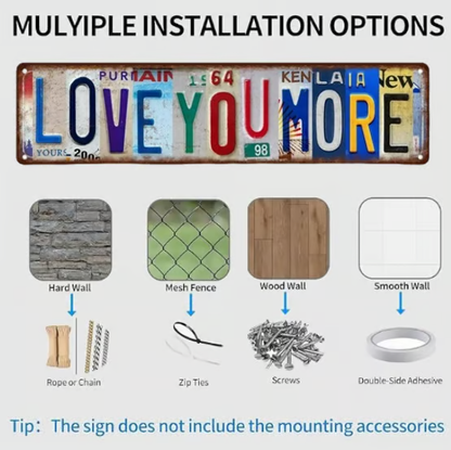 Love You More Vintage Wall Sign 💕 Perfect for Your Cozy Nook