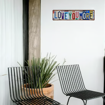 Love You More Vintage Wall Sign 💕 Perfect for Your Cozy Nook