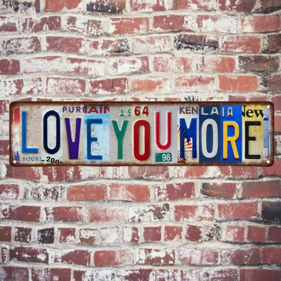 Love You More Vintage Wall Sign 💕 Perfect for Your Cozy Nook
