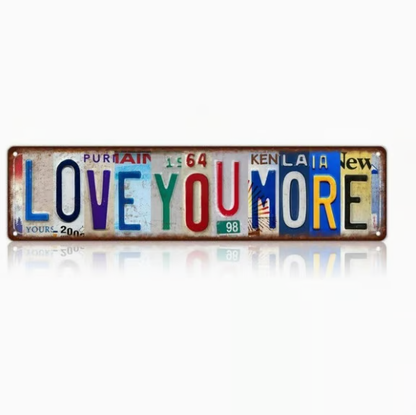 Love You More Vintage Wall Sign 💕 Perfect for Your Cozy Nook